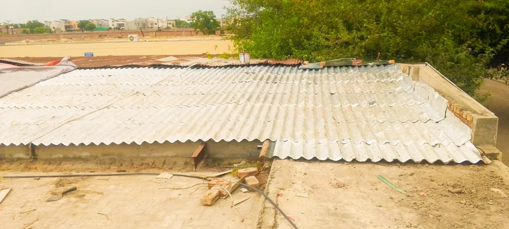 Roof Power Enterprises Pvt Ltd roof waterproofing at Riphah International University Lahore Campus — 3000 sqft SBS Bitumen membrane